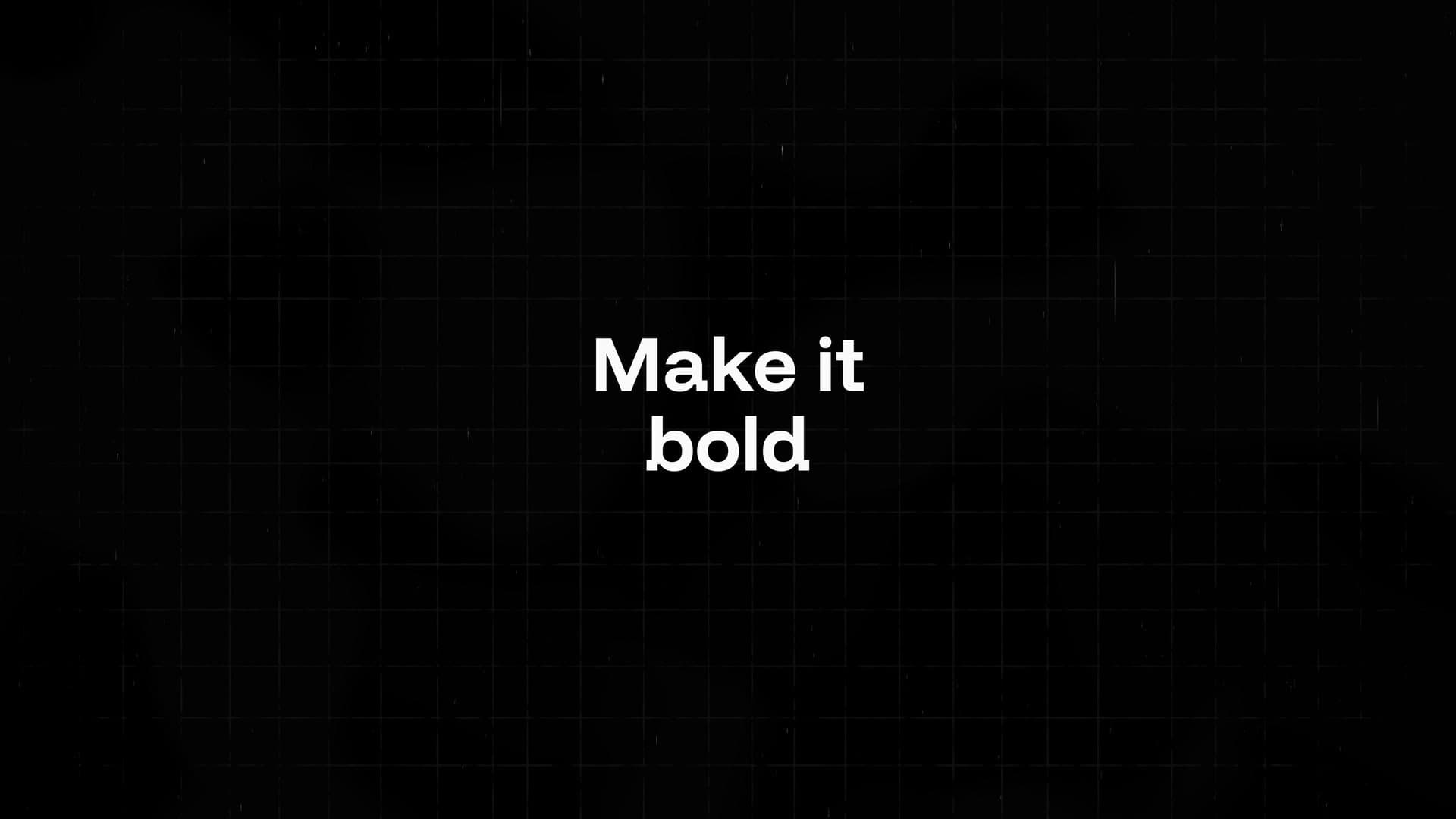 The Disrupt Agency: Make it bold