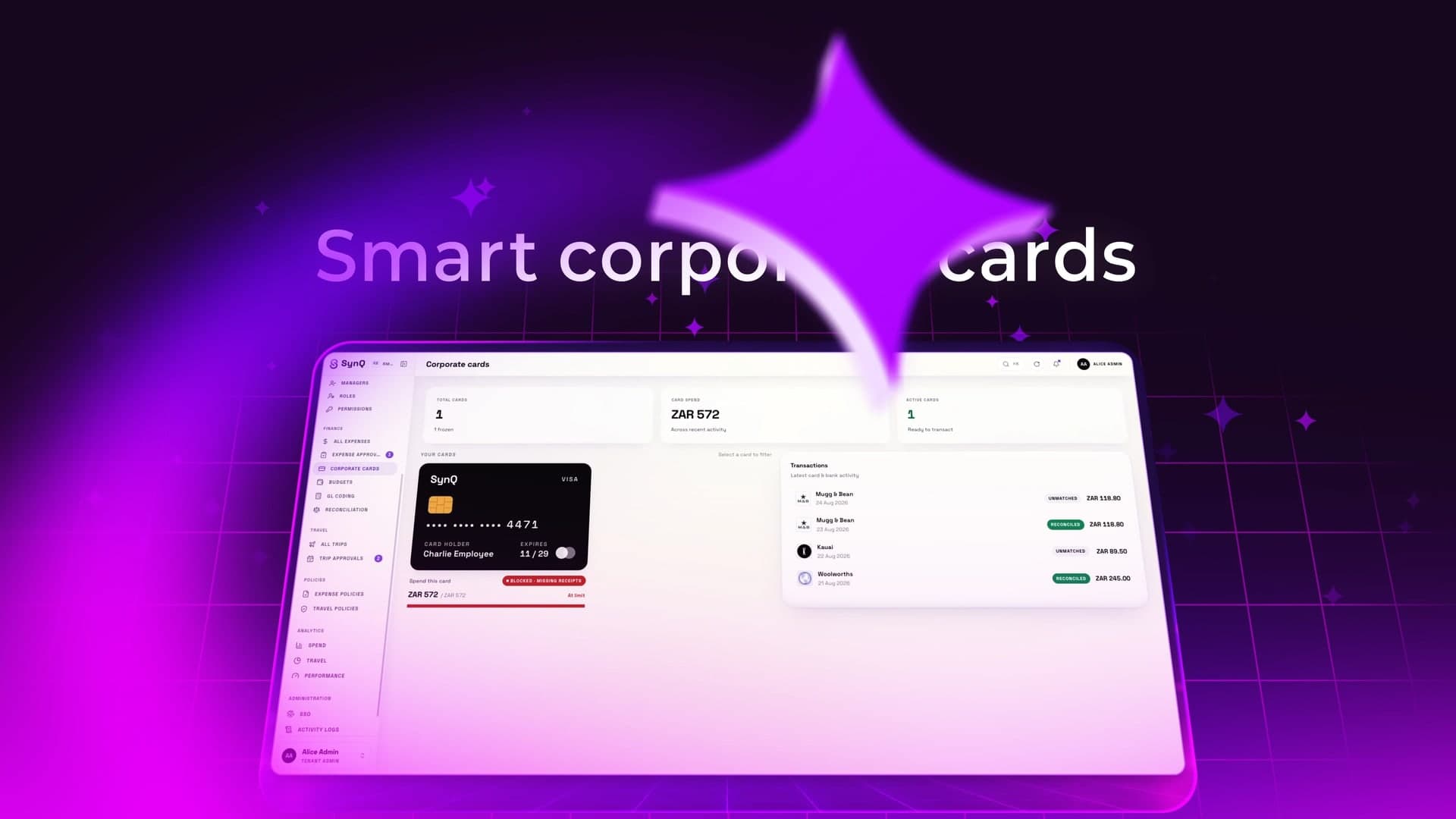 SynQ: Smart corporate cards